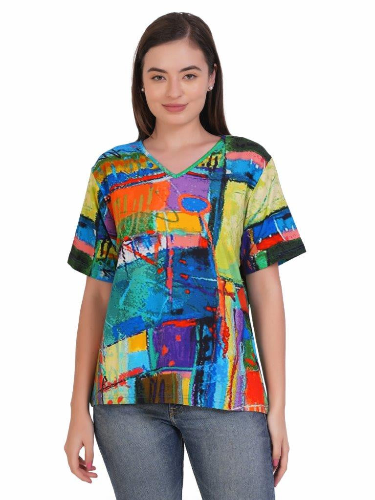 Colourful Vneck Tee