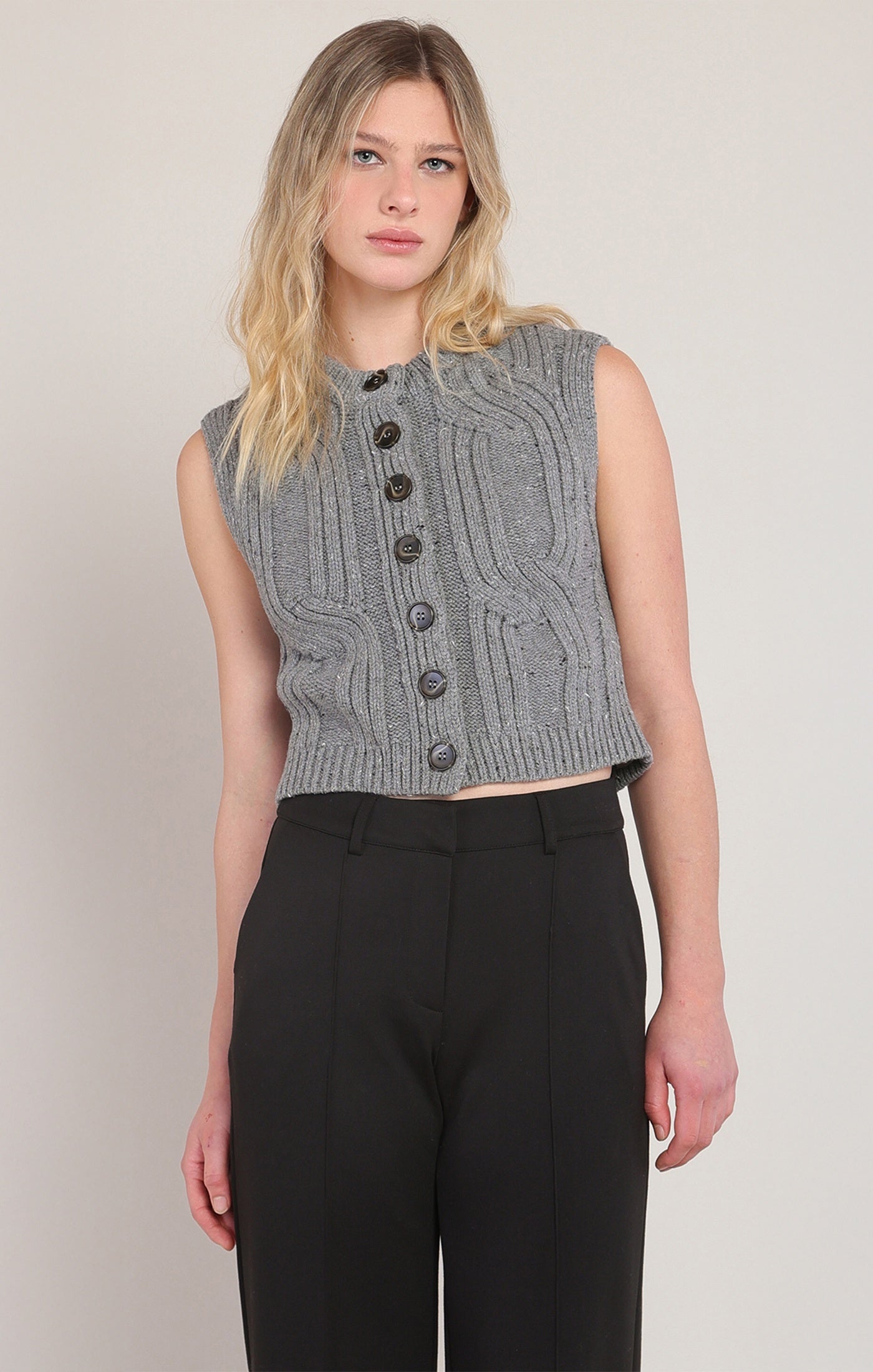 Cable Sweater Vest