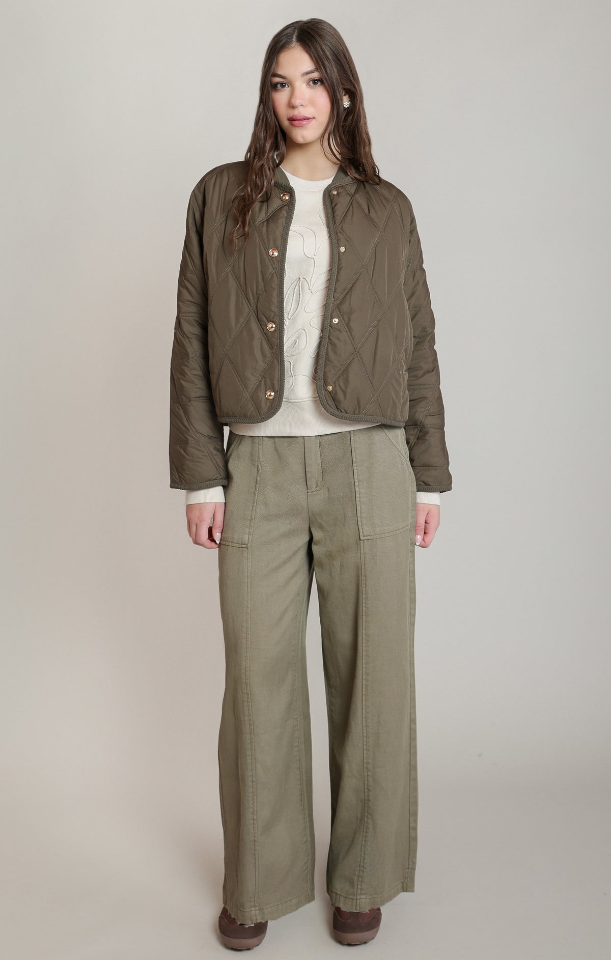 Quilted Jacket Green