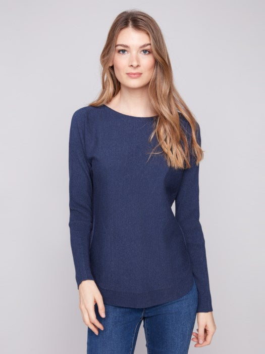 Denim Knit Sweater