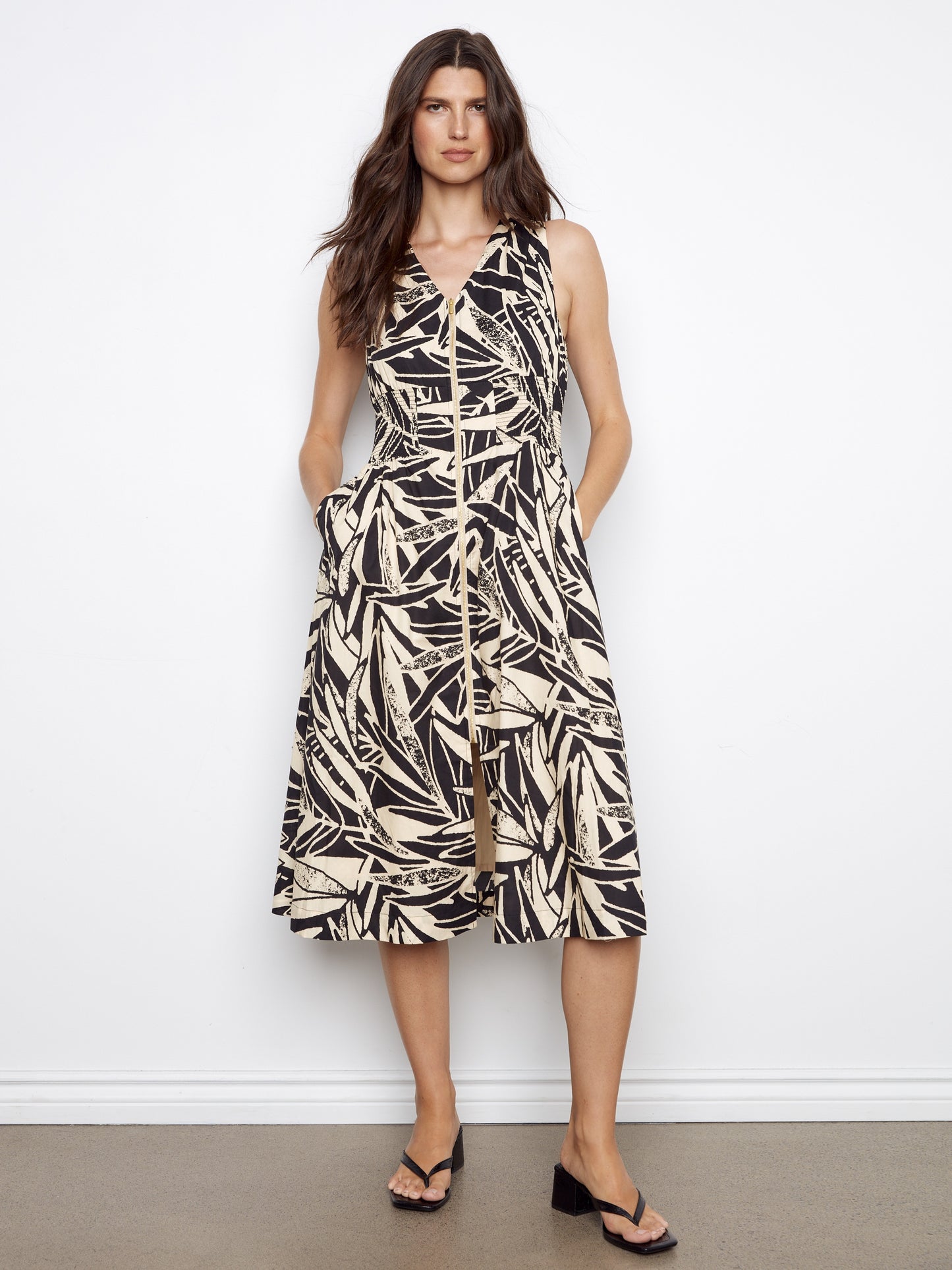 Front Zip Maxi Dress