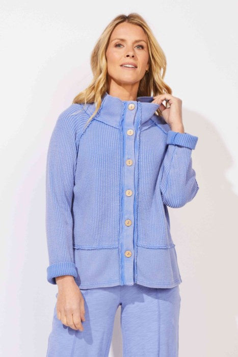 Button Mock Neck Top