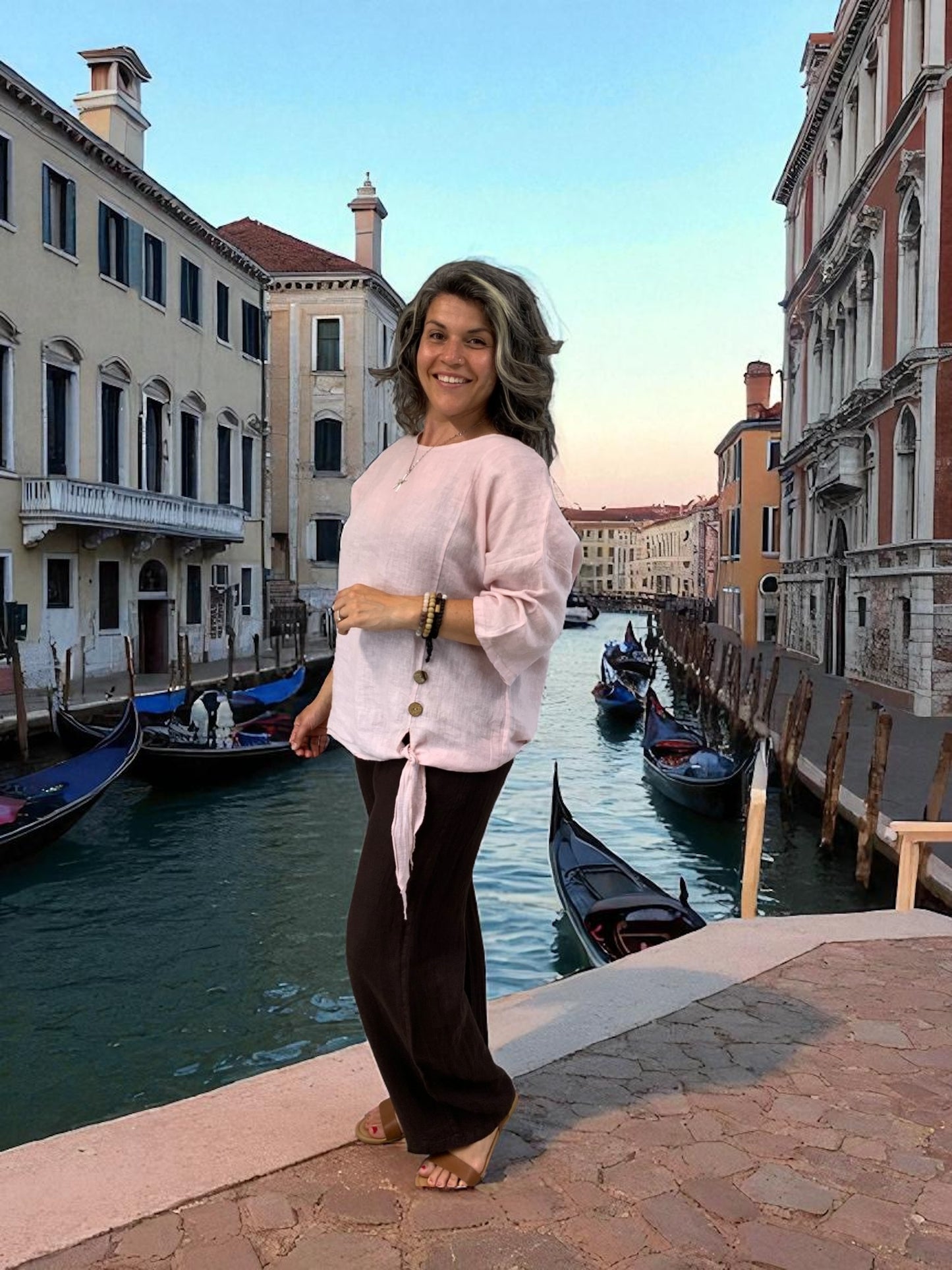 O/S Rosa Side Tie Top