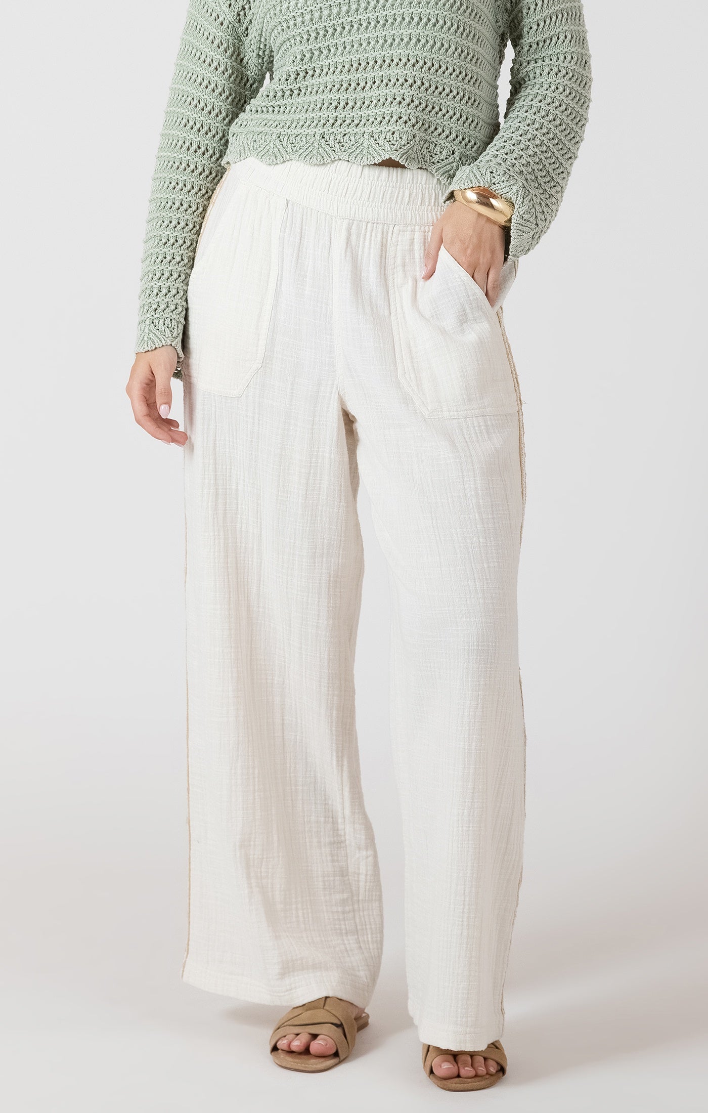 CROCHET TRIM PANT