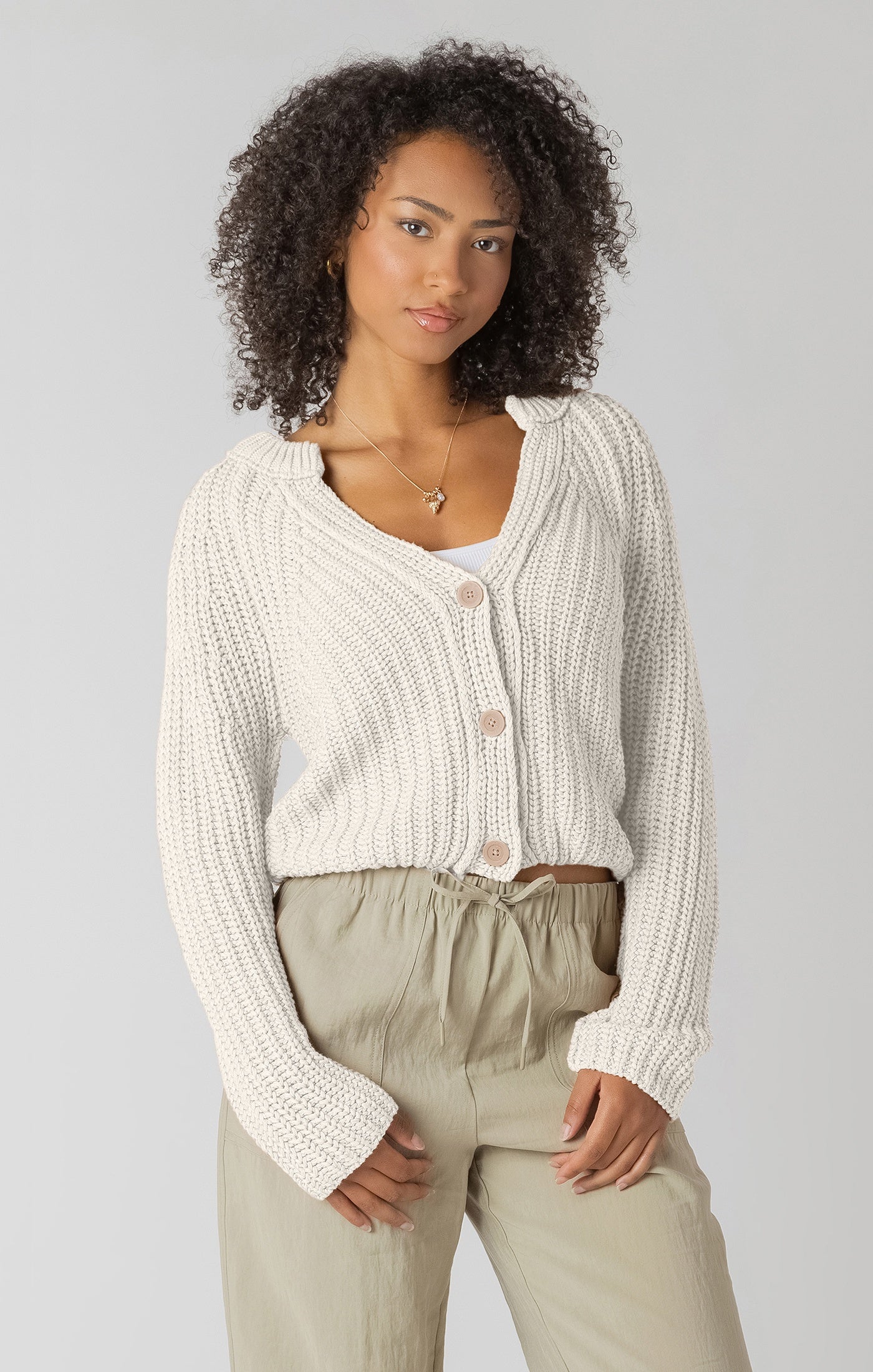 Textured Button Cardigan