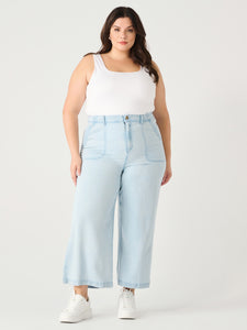 MID RISE WIDE LEG CROPPED PANT by Dex (available in plus sizes)