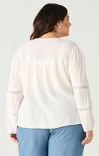 Load image into Gallery viewer, LACE DETAIL BUTTON UP BLOUSE by Dex (available in plus sizes)
