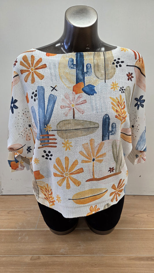 Cactus Pattern Top