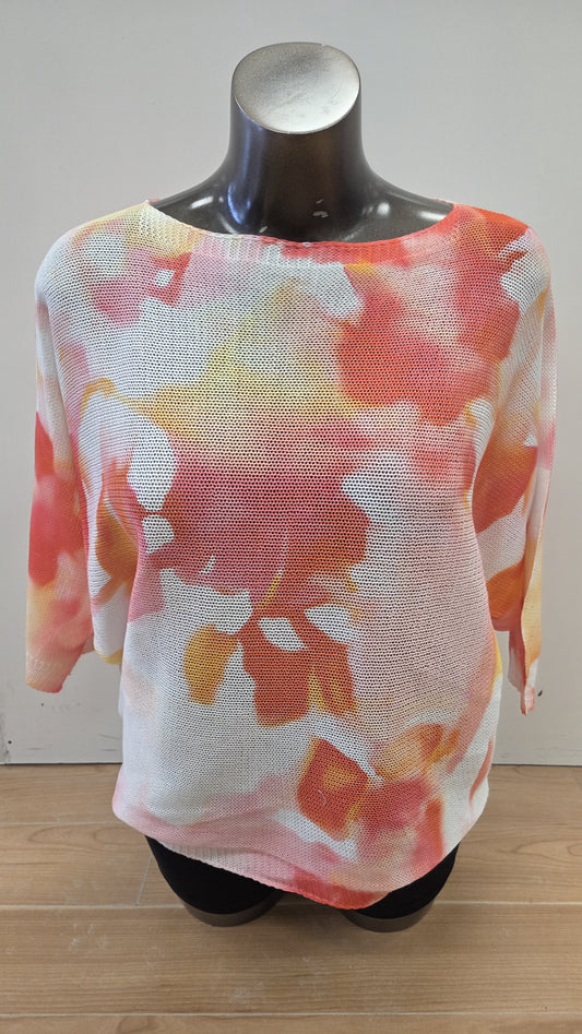 Coral Patterned Top