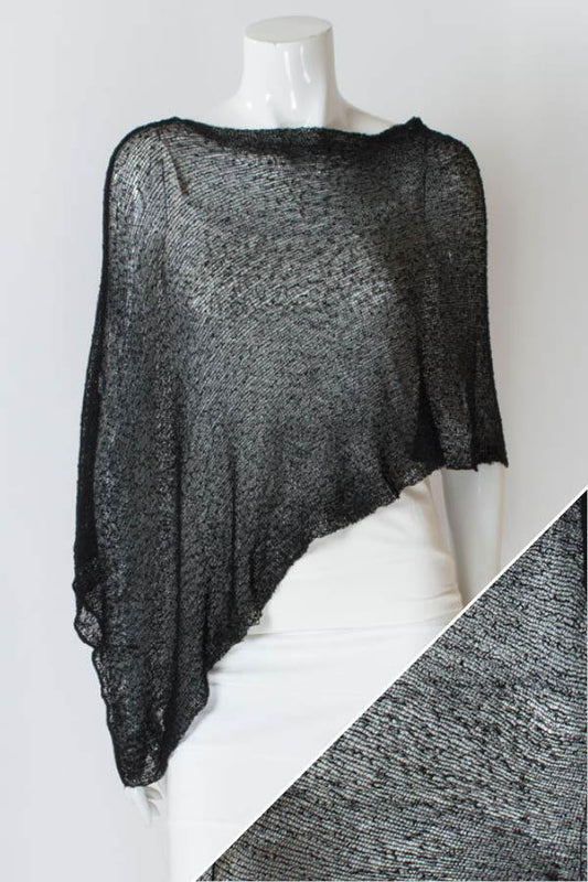 Black Mesh Poncho