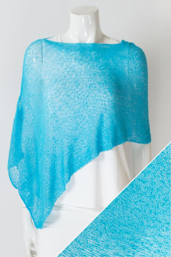 Turquoise Mesh Poncho