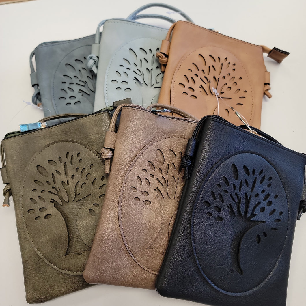 Tree of Life Crossbody Faux Leather Purse