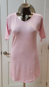 3/4 Sleeve Pink Nightshirt (available in plus sizes)