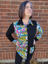 Load image into Gallery viewer, Emma Graffiti Shirt by Parsley and Sage (available in plus sizes)

