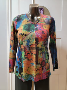 Multi Coloured Patterned Top by Pure Essence