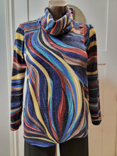 Load image into Gallery viewer, Multi Wave Patterned Cowl Neck Top by Pure Essence

