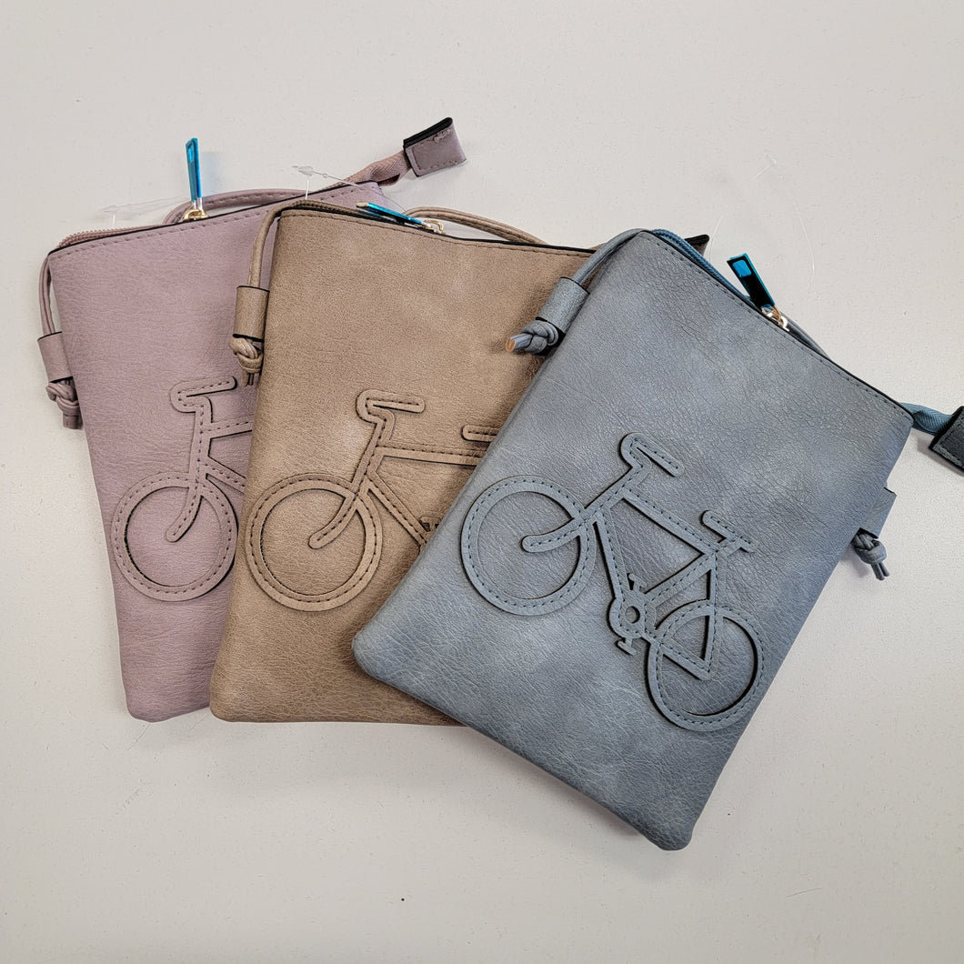 Bicycle Crossbody Faux Leather Purse