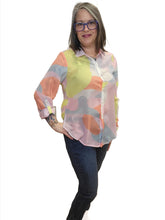 Load image into Gallery viewer, Printed Chiffon Button-Down Shirt by Charlie B
