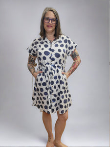 Short-Sleeved Button-Front Dress by Charlie B