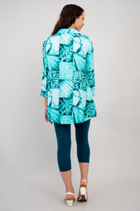 Celine Tunic, Shibori, Linen Bamboo by Blue Sky Clothing Co