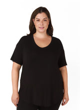 Load image into Gallery viewer, Rounded Hem T-Shirt by Dex (available in plus sizes)
