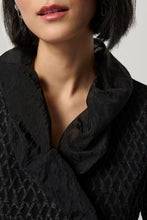 Load image into Gallery viewer, Jacquard Flare Jacket with Organza Puff Sleeves - Joseph Ribkoff
