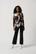 Load image into Gallery viewer, Abstract Print Silky Knit Boxy Tunic by Joseph Ribkoff
