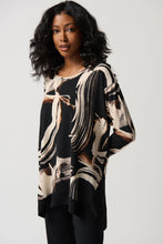 Load image into Gallery viewer, Abstract Print Silky Knit Boxy Tunic by Joseph Ribkoff
