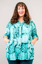 Load image into Gallery viewer, Celine Tunic, Shibori, Linen Bamboo by Blue Sky Clothing Co
