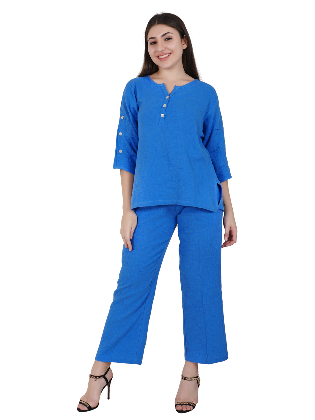 Blue Grace Double Gauze Top by Parsley and Sage (AVAILABLE IN PLUS SIZES)