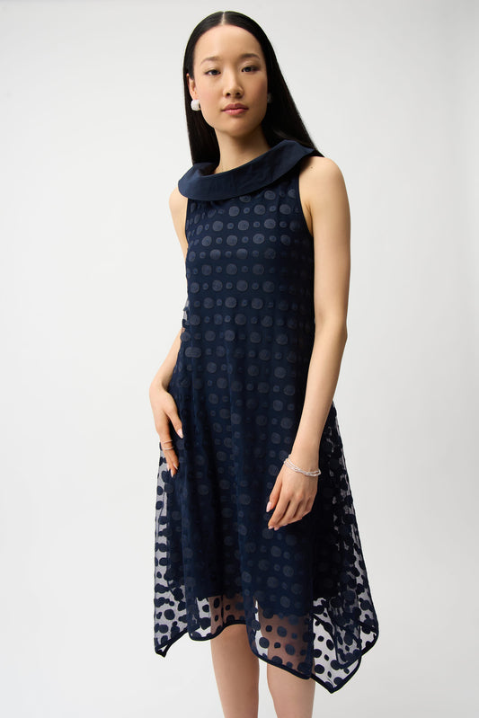 Navy Handkerchief Dress