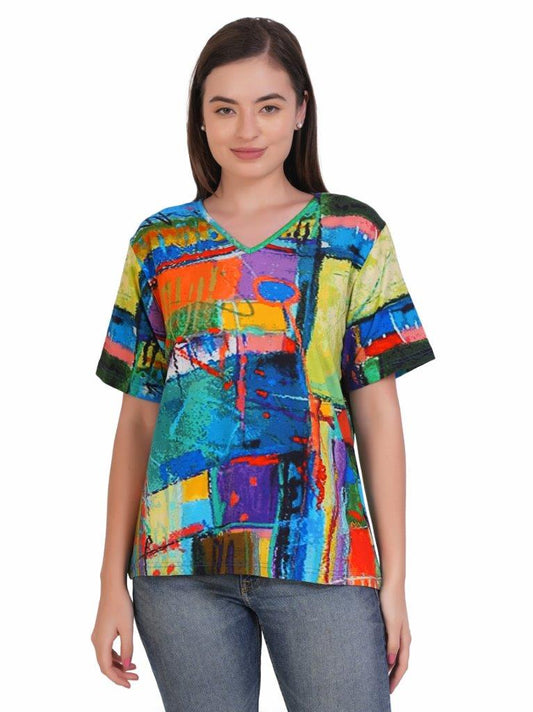 Colourful Vneck Tee