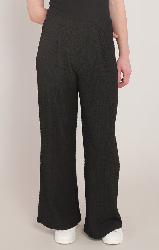 Textured Wide Leg Pant