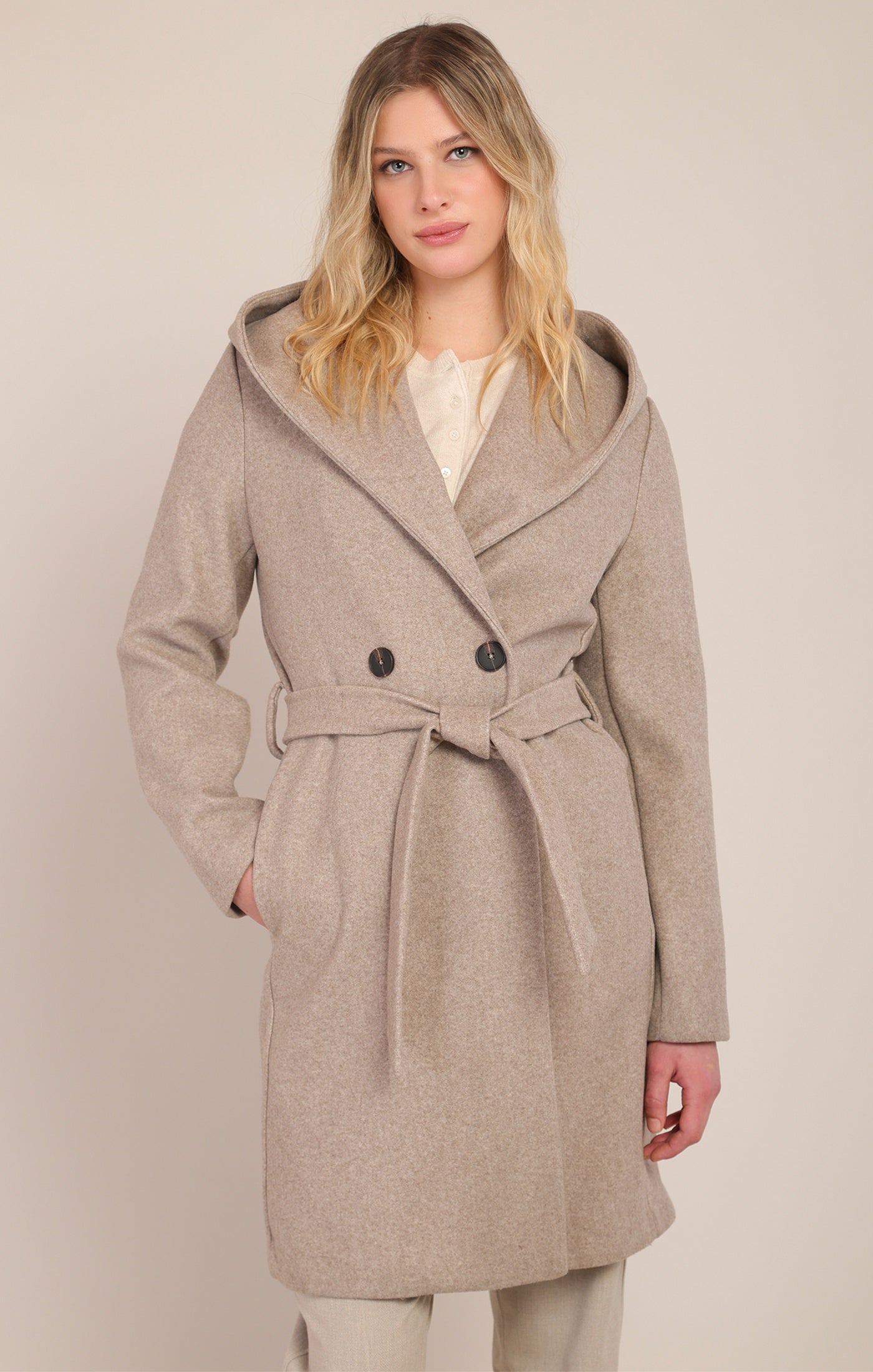 Belted Hooded Coat 2026