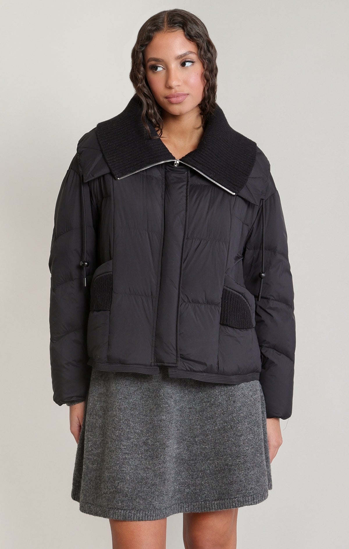 Knit Collar Puffer