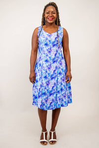 Sweet Sara Dress, Dotty, Linen Bamboo by Blue Sky Clothing Co