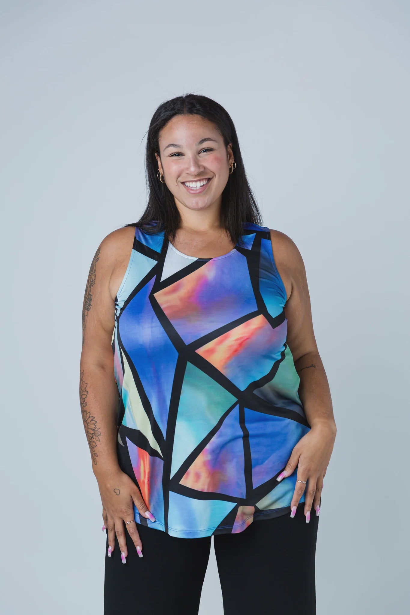 Mosaic Round Neck Tank