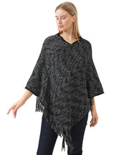 Load image into Gallery viewer, One Size V-Neck Pull Over Poncho by DW Canasia
