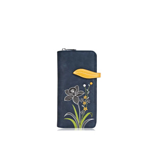 Blue Daffodil Clutch Wallet by Espe