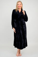 Load image into Gallery viewer, Velvet Robe, Black, Bamboo
