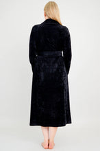 Load image into Gallery viewer, Velvet Robe, Black, Bamboo
