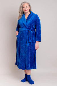 Velvet Robe, Cobalt Blue, Bamboo