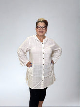 Load image into Gallery viewer, White Violet Shirt by Ezze Wear (available in plus sizes)
