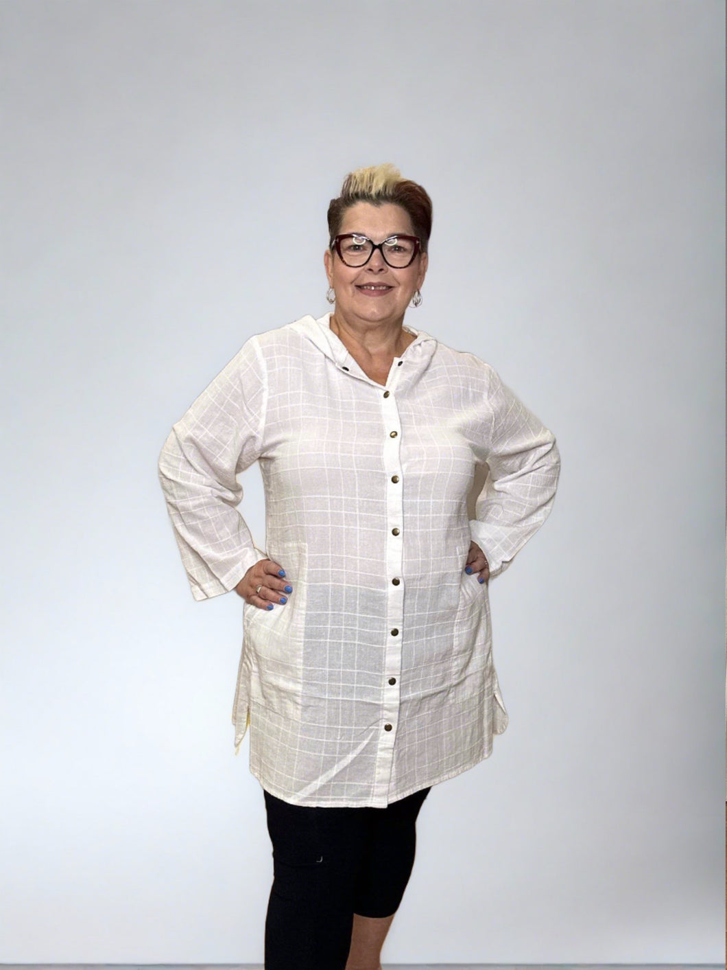 White Violet Shirt by Ezze Wear (available in plus sizes)