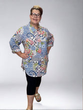Load image into Gallery viewer, Printed Tunic Blouse by Ezzewear (available in plus sizes)
