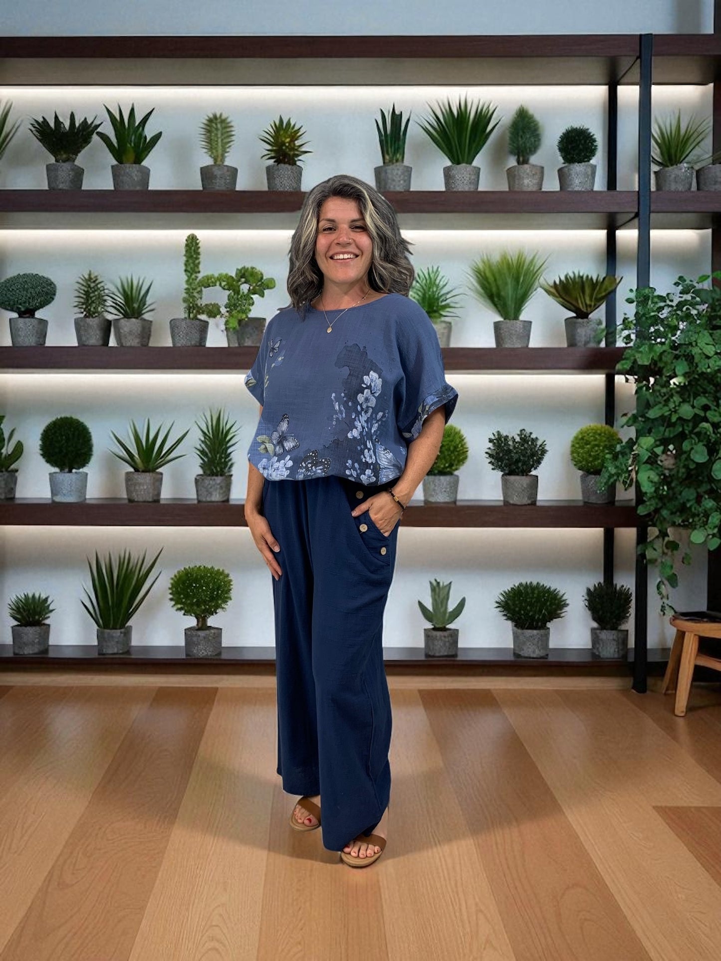 Blue Butterfly Top