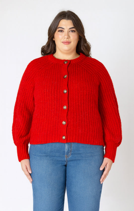 CANDY RED CARDIGAN