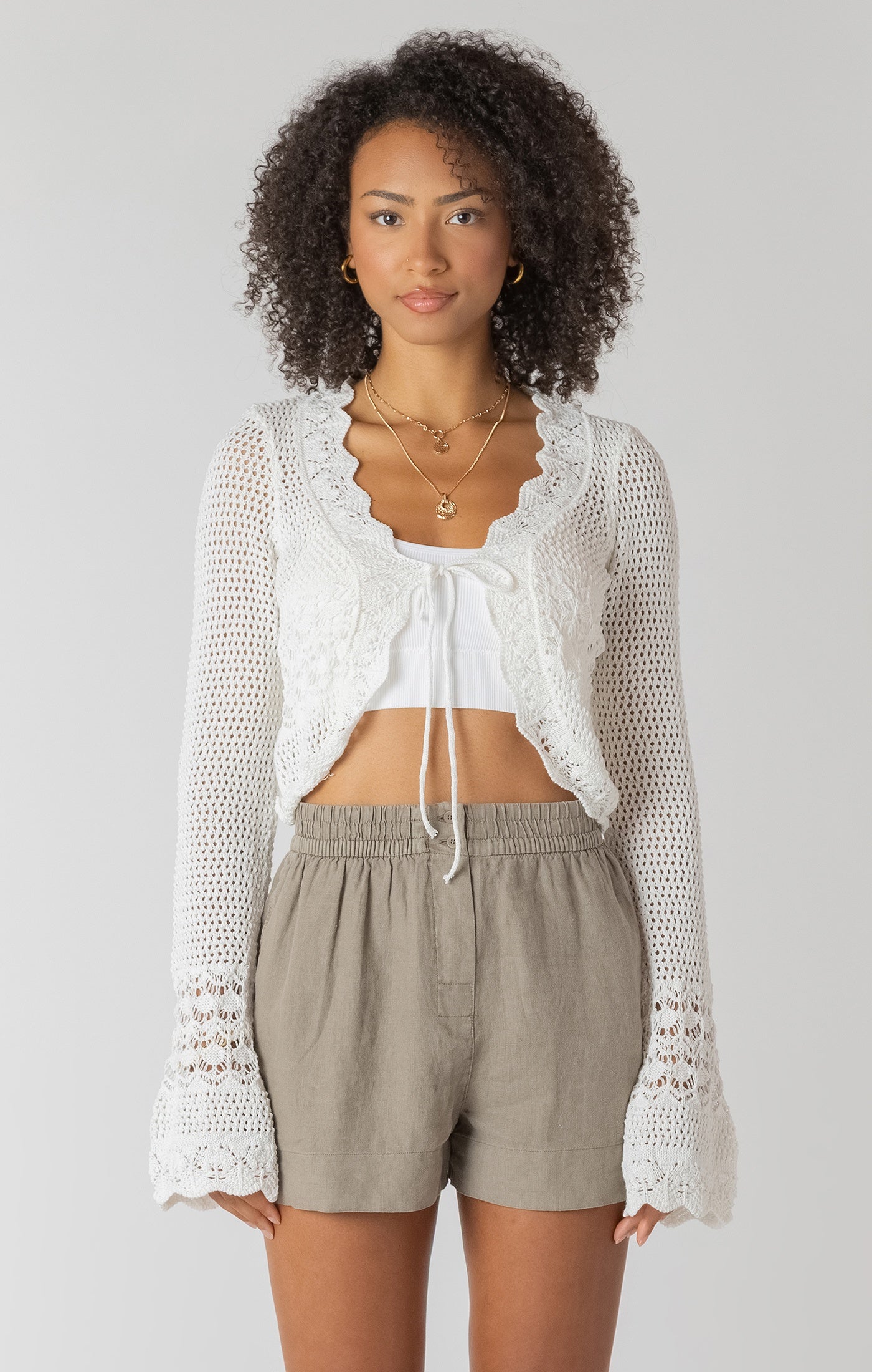 Cream Crochet Cardi