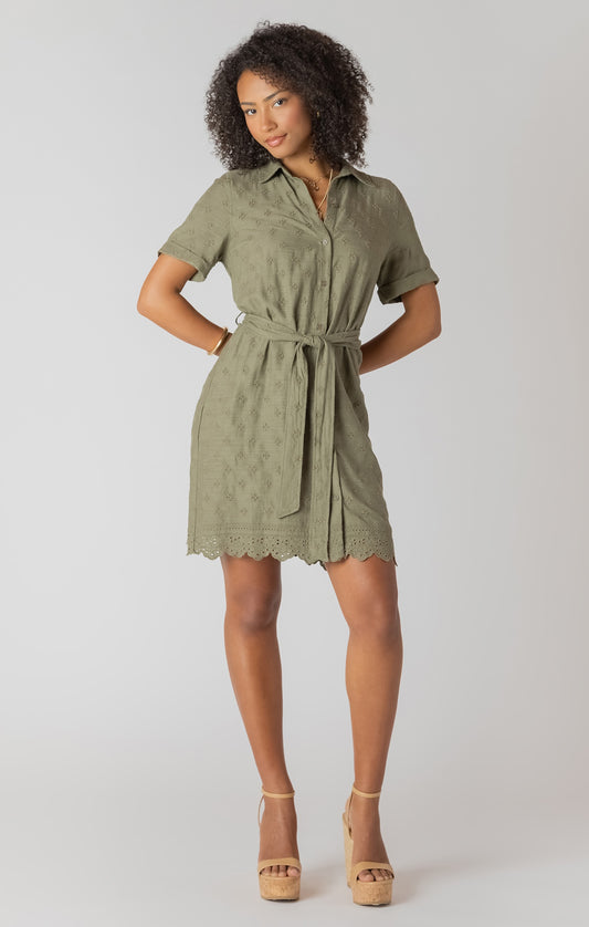 Sage Shirt Dress