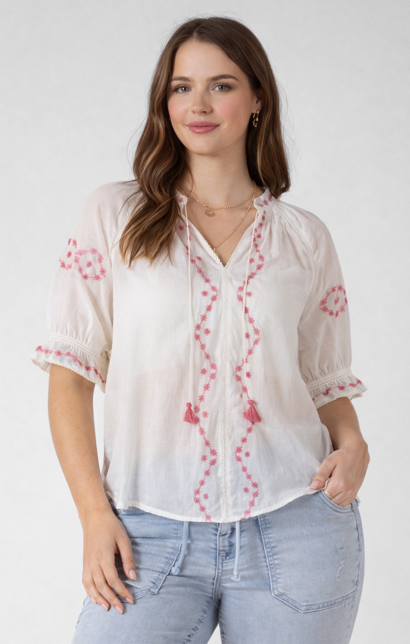 Lace Insert Blouse